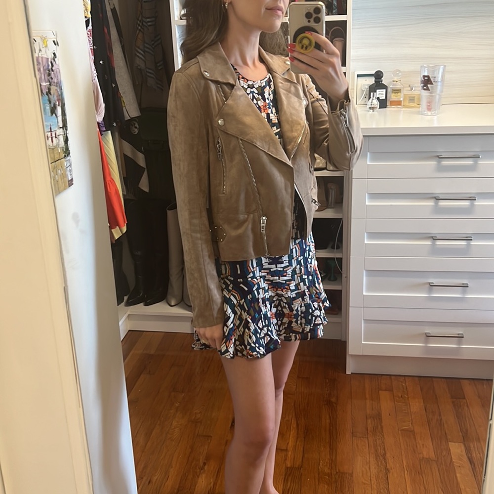 Blank NYC suede tan Moro jacket